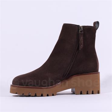 Paul Green Wedge Heel Chelsea Boot - Chocolate Suede